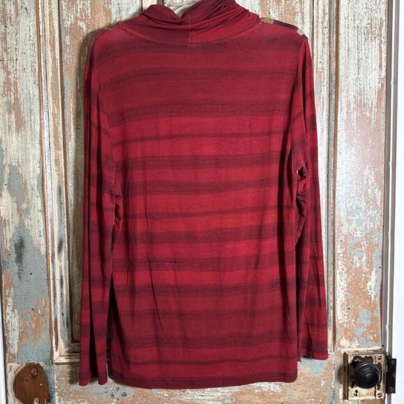 Simply Art by Dolcezza Long Sleeve Cowl Neck Tunic Top (L) Wearable Abstract Art - Picture 6 of 9